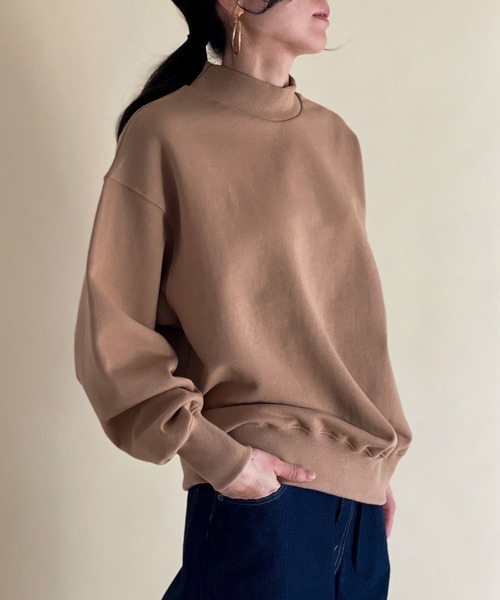 ottilie（オティーリエ）の「モックネック袖口ロゴプルオーバー（スウェット・レディース・アイボリー/オレンジ/ベージュ・FREE）」の18枚目の写真