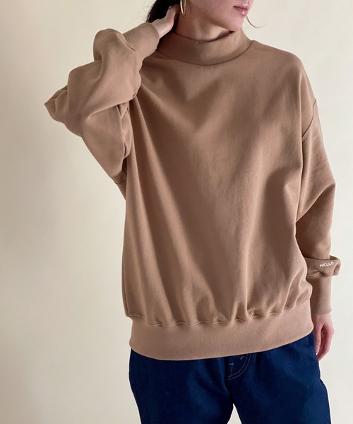 ottilie（オティーリエ）の「モックネック袖口ロゴプルオーバー（スウェット・レディース・アイボリー/オレンジ/ベージュ・FREE）」の20枚目の写真