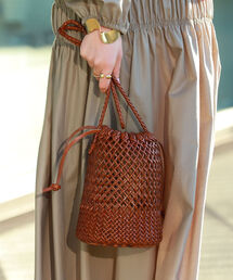 Ray BEAMS | BEAURE × Ray BEAMS / 別注 床革 編み バッグ(ショルダーバッグ)