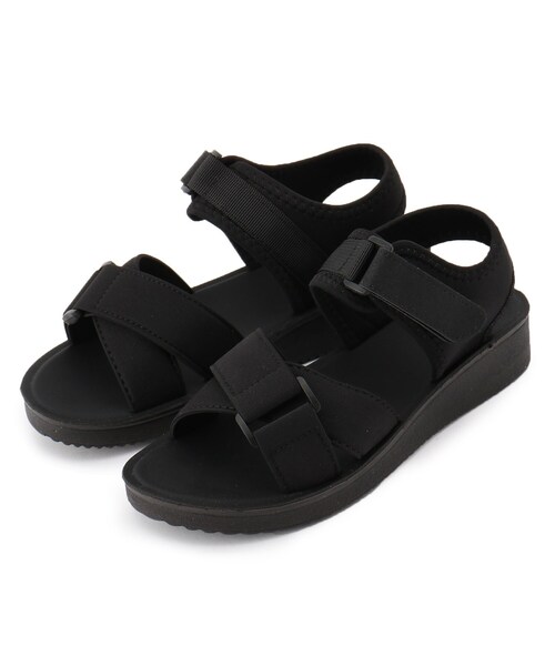 DRESKIP（ドレスキップ）の「◆クロスベルトスポサン（サンダル・レディース・ブラック/ブラック系3/ブラウン系・35/45）」の7枚目の写真