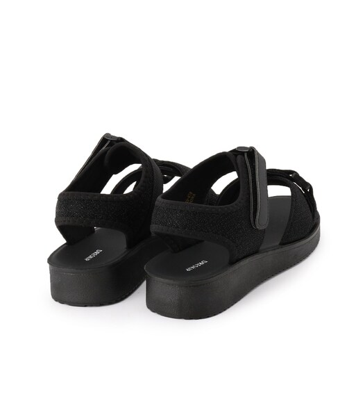 DRESKIP（ドレスキップ）の「◆クロスベルトスポサン（サンダル・レディース・ブラック/ブラック系3/ブラウン系・35/45）」の4枚目の写真