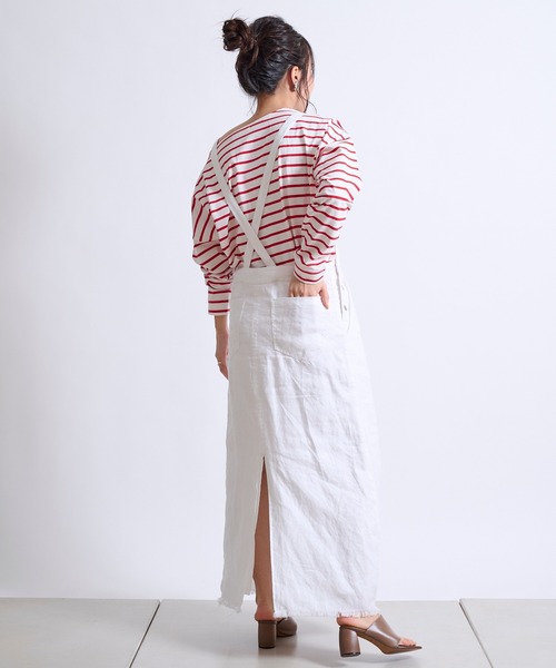 DouDou(ドゥドゥ)の「【WEB限定】ボーダーT(Tシャツ/カットソー・レディース・レッド/ネイビー・FREE)」の15枚目の写真