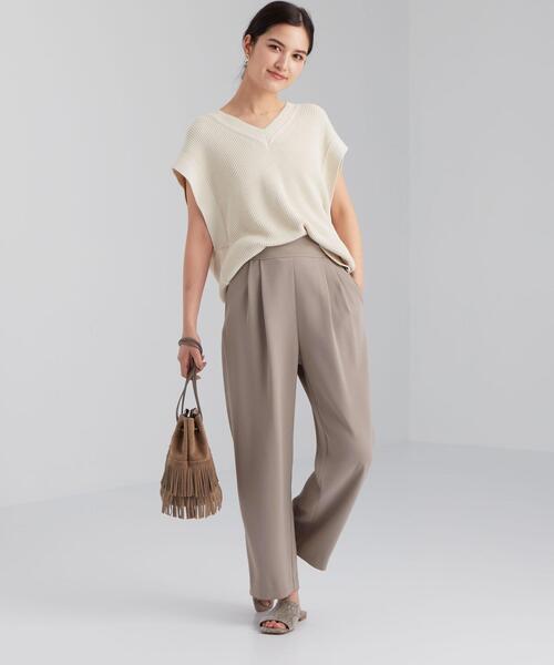 green label relaxing（グリーンレーベルリラクシング）の「◆FM every. アムンゼン パンツ（その他パンツ・レディース・ブラック/ベージュ/ピンク/ライム・40/38/36/34）」の14枚目の写真