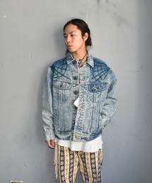 ヴィンテージ　ミリタリーデニムジャケット ハンドペイント　希少 VINTAGE（ヴィンテージ）の「【ヴィンテージ古着】80's SLICK