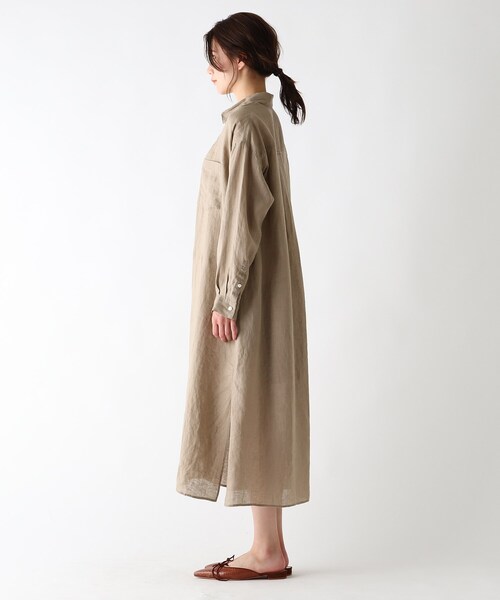 JET(ジェット)の「◆【ウォッシャブル】フレンチリネンシャツワンピース(ワンピース・レディース・チャコールグレー/ベージュ/レッド系1/パープル系・04/80)」の22枚目の写真