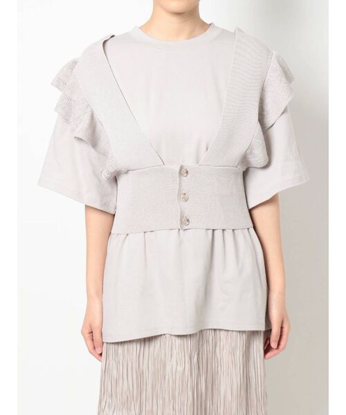 dazzlin（ダズリン）の「フリルコルセットベスト（ベスト・レディース・アイボリー/モカ/グレー・FREE）」の11枚目の写真