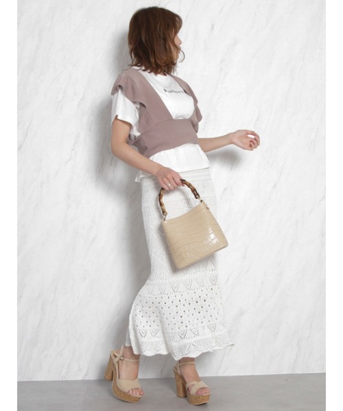 dazzlin（ダズリン）の「フリルコルセットベスト（ベスト・レディース・アイボリー/モカ/グレー・FREE）」の18枚目の写真