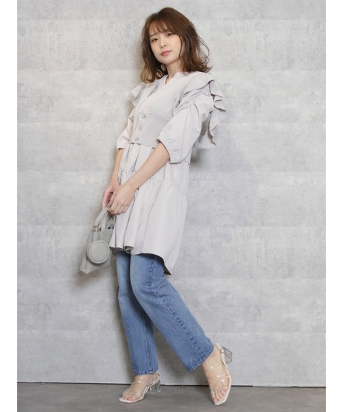 dazzlin（ダズリン）の「フリルコルセットベスト（ベスト・レディース・アイボリー/モカ/グレー・FREE）」の21枚目の写真