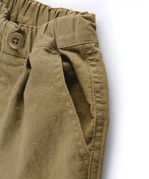 BRANSHES（ブランシェス）の「綿麻ハーフパンツ（その他パンツ・キッズ・ブラック/カーキオリーブ/ベージュ・100cm/120cm/130cm/140cm/150cm/90cm/110cm）」の21枚目の写真