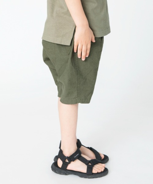 BRANSHES（ブランシェス）の「綿麻ハーフパンツ（その他パンツ・キッズ・ブラック/カーキオリーブ/ベージュ・100cm/120cm/130cm/140cm/150cm/90cm/110cm）」の6枚目の写真