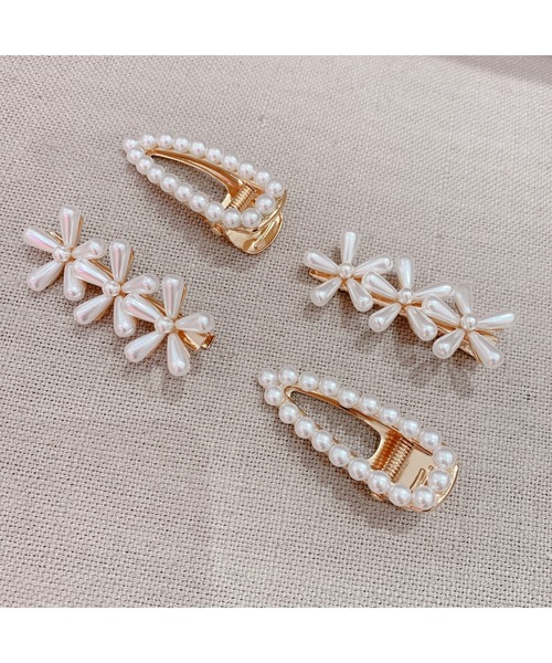 lilLilly（リルリリー）の「フラワーパールヘアピン（ヘアピン・レディース・ゴールド・FREE）」の6枚目の写真
