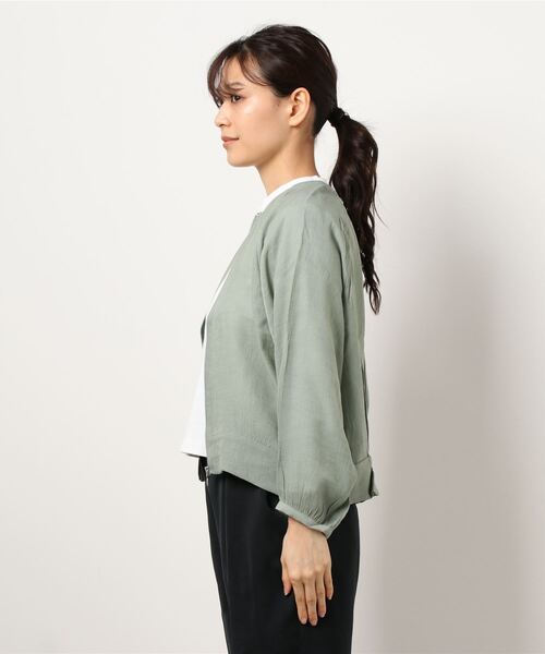 NICOLE white（ニコルホワイト）の「シアーブルゾン（ブルゾン・レディース・ブラック/オフホワイト/グリーン・FREE）」の19枚目の写真