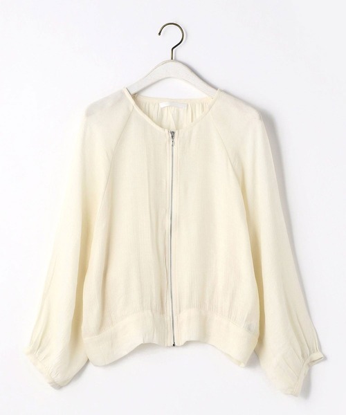 NICOLE white（ニコルホワイト）の「シアーブルゾン（ブルゾン・レディース・ブラック/オフホワイト/グリーン・FREE）」の17枚目の写真