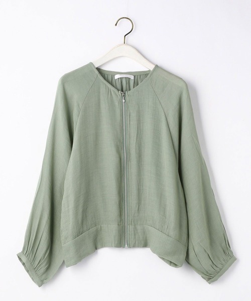 NICOLE white（ニコルホワイト）の「シアーブルゾン（ブルゾン・レディース・ブラック/オフホワイト/グリーン・FREE）」の14枚目の写真