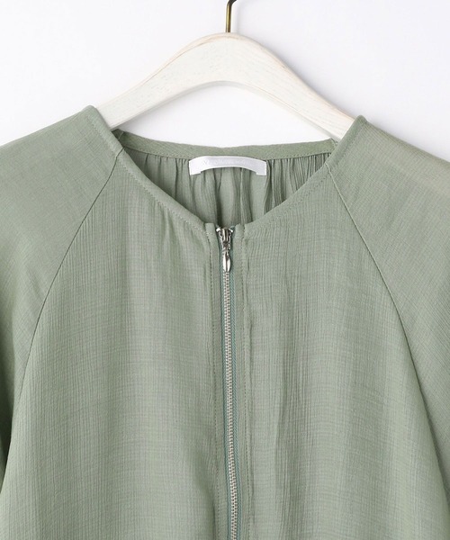 NICOLE white（ニコルホワイト）の「シアーブルゾン（ブルゾン・レディース・ブラック/オフホワイト/グリーン・FREE）」の20枚目の写真