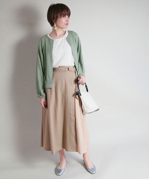 NICOLE white（ニコルホワイト）の「シアーブルゾン（ブルゾン・レディース・ブラック/オフホワイト/グリーン・FREE）」の9枚目の写真