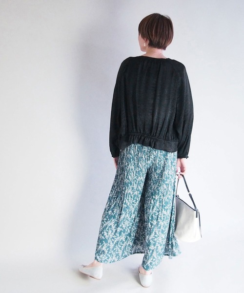 NICOLE white（ニコルホワイト）の「シアーブルゾン（ブルゾン・レディース・ブラック/オフホワイト/グリーン・FREE）」の7枚目の写真