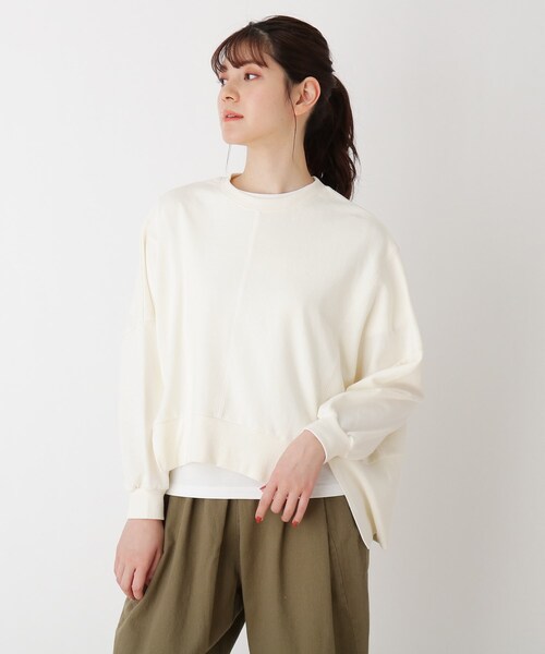 Cutie Blonde（キューティーブロンド）の「◆【S-L】両スリット前後差スウェット（スウェット・レディース・ブラック/オフホワイト/オレンジ・01/02/03）」の2枚目の写真
