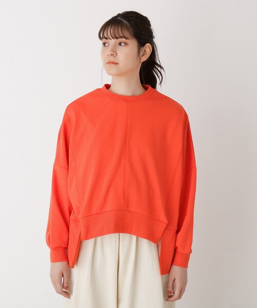 Cutie Blonde（キューティーブロンド）の「◆【S-L】両スリット前後差スウェット（スウェット・レディース・ブラック/オフホワイト/オレンジ・01/02/03）」の4枚目の写真