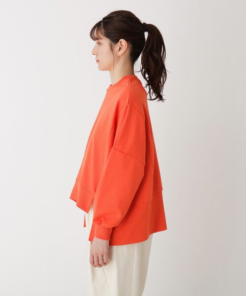 Cutie Blonde（キューティーブロンド）の「◆【S-L】両スリット前後差スウェット（スウェット・レディース・ブラック/オフホワイト/オレンジ・01/02/03）」の6枚目の写真