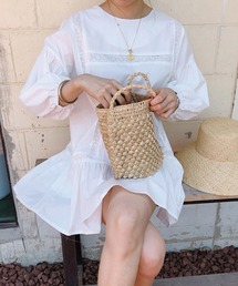 フロントレースチュニックミニワンピース【ZOZOTOWN限定】