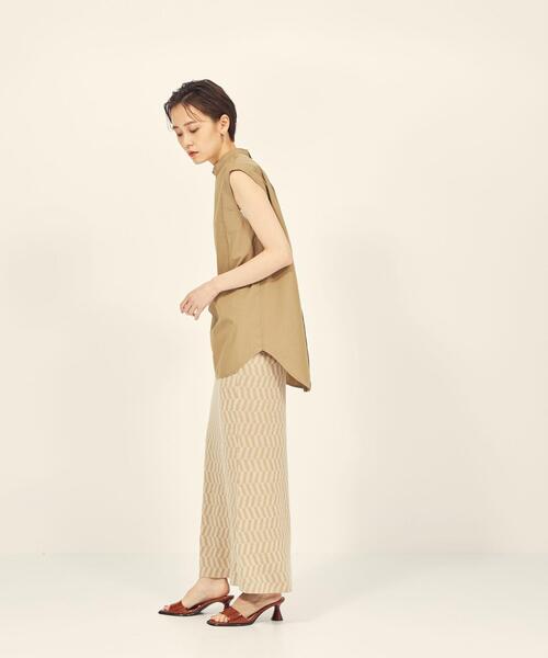 BRACTMENT（ブラクトメント）の「『BRACTMENT(ブラクトメント)』 BM FAbRICA ビブ ノースリーブシャツ（シャツ/ブラウス・レディース・ベージュ/ダークグレー・FREE）」の14枚目の写真