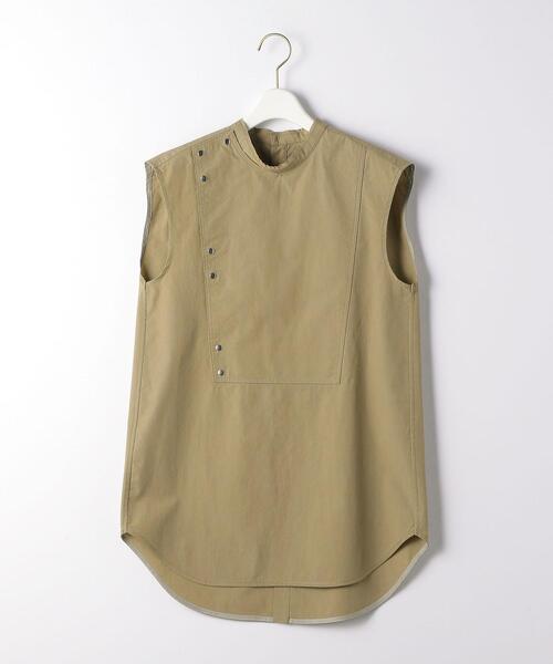 BRACTMENT（ブラクトメント）の「『BRACTMENT(ブラクトメント)』 BM FAbRICA ビブ ノースリーブシャツ（シャツ/ブラウス・レディース・ベージュ/ダークグレー・FREE）」の7枚目の写真