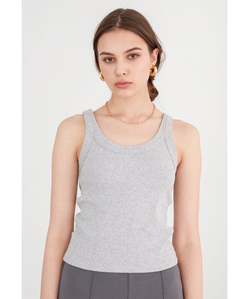 ALEXIA STAM（アリシアスタン）の「【ViVi 9月号掲載】Round Neck Rib Tank Top/ラウンドネックリブタンクトップ（Tシャツ/カットソー・レディース・オレンジ/ホワイト/キャメル/チャコールグレー/カーキ/グレー/グレイッシュベージュ・FREE）」の17枚目の写真