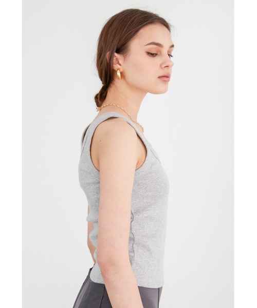 ALEXIA STAM（アリシアスタン）の「【ViVi 9月号掲載】Round Neck Rib Tank Top/ラウンドネックリブタンクトップ（Tシャツ/カットソー・レディース・オレンジ/ホワイト/キャメル/チャコールグレー/カーキ/グレー/グレイッシュベージュ・FREE）」の18枚目の写真