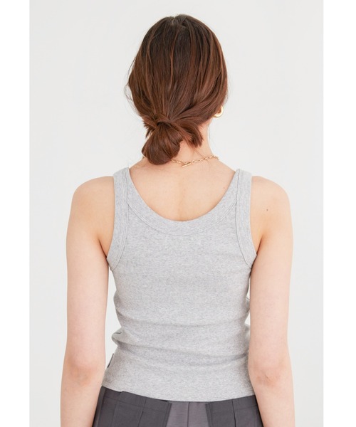 ALEXIA STAM（アリシアスタン）の「【ViVi 9月号掲載】Round Neck Rib Tank Top/ラウンドネックリブタンクトップ（Tシャツ/カットソー・レディース・オレンジ/ホワイト/キャメル/チャコールグレー/カーキ/グレー/グレイッシュベージュ・FREE）」の19枚目の写真