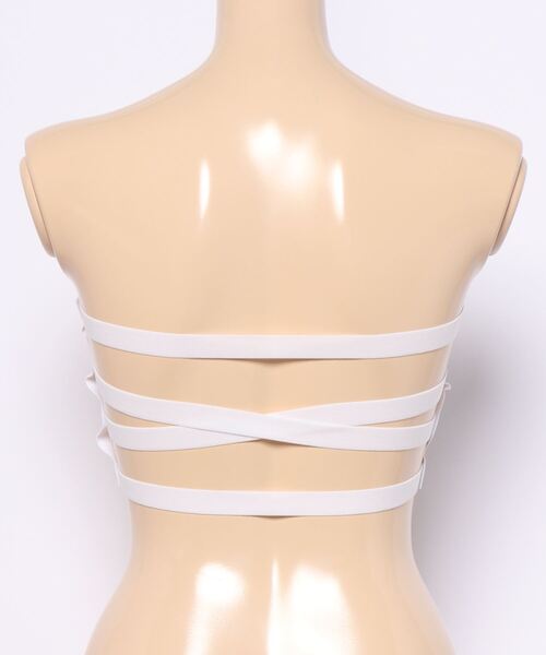 FIG&VIPER（フィグアンドバイパー）の「バッククロスブラTOP（キャミソール・レディース・ホワイト/ブラック・FREE）」の6枚目の写真