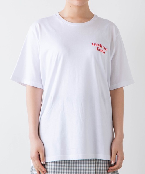 WEGO（ウィゴー）の「WEGO/チェリーバックプリントTシャツ（Tシャツ/カットソー・レディース・ホワイト/ブラック・SMALL/MEDIUM/LARGE）」の9枚目の写真