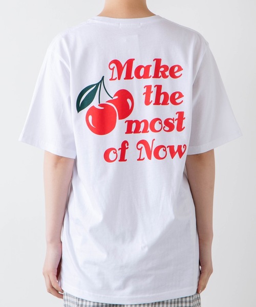 WEGO（ウィゴー）の「WEGO/チェリーバックプリントTシャツ（Tシャツ/カットソー・レディース・ホワイト/ブラック・SMALL/MEDIUM/LARGE）」の10枚目の写真