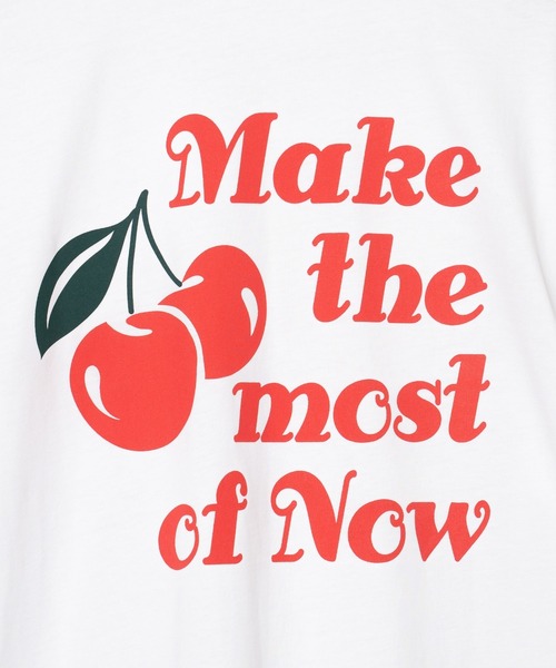 WEGO（ウィゴー）の「WEGO/チェリーバックプリントTシャツ（Tシャツ/カットソー・レディース・ホワイト/ブラック・SMALL/MEDIUM/LARGE）」の21枚目の写真