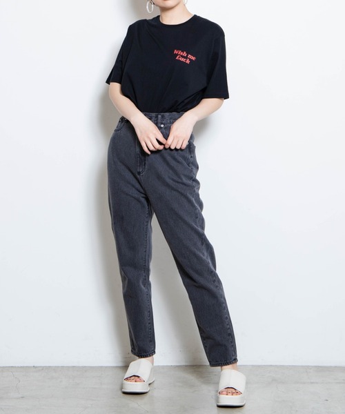 WEGO（ウィゴー）の「WEGO/チェリーバックプリントTシャツ（Tシャツ/カットソー・レディース・ホワイト/ブラック・SMALL/MEDIUM/LARGE）」の8枚目の写真