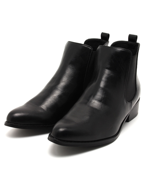 DISCOAT（ディスコート）の「【Discoat】サイドゴアショートブーツ（ブーティ・レディース・グレー/ブラック・LARGE/MEDIUM/SMALL）」の2枚目の写真