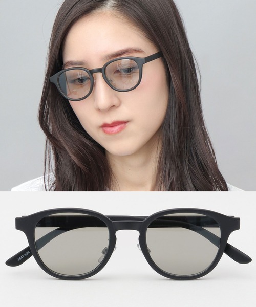 セール】セルフレーム サングラス ウェリントンタイプ 鼻パッド付き