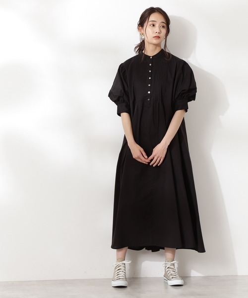 N.(N. Natural Beauty Basic)(エヌエヌナチュラルビューティーベーシック)の「【追加生産】ピンタックワンピース(ワンピース・レディース・ライトグリーン/ホワイト/ブラック/ブルー・MEDIUM)」の7枚目の写真