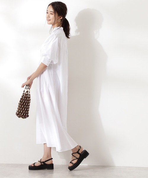 N.(N. Natural Beauty Basic)(エヌエヌナチュラルビューティーベーシック)の「【追加生産】ピンタックワンピース(ワンピース・レディース・ライトグリーン/ホワイト/ブラック/ブルー・MEDIUM)」の8枚目の写真