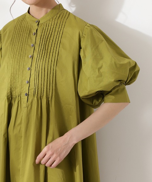 N.(N. Natural Beauty Basic)(エヌエヌナチュラルビューティーベーシック)の「【追加生産】ピンタックワンピース(ワンピース・レディース・ライトグリーン/ホワイト/ブラック/ブルー・MEDIUM)」の10枚目の写真