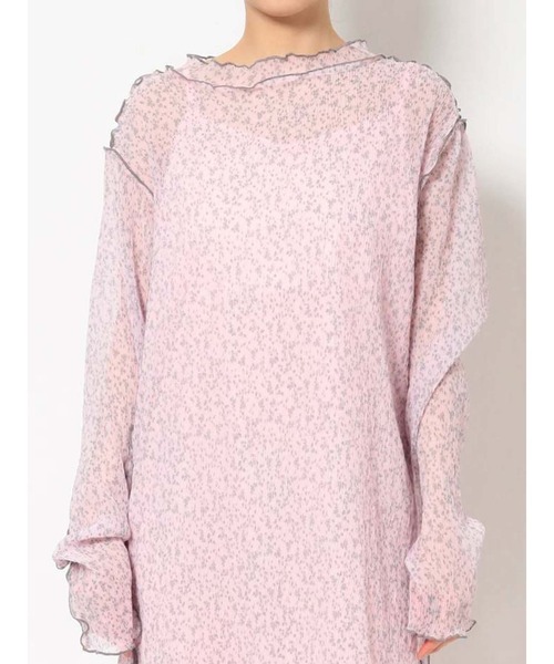 merry jenny（メリージェニー）の「floralシアーメロウtops（Tシャツ/カットソー・レディース・オフホワイト/ピンク/フレッシュイエロー・FREE）」の5枚目の写真