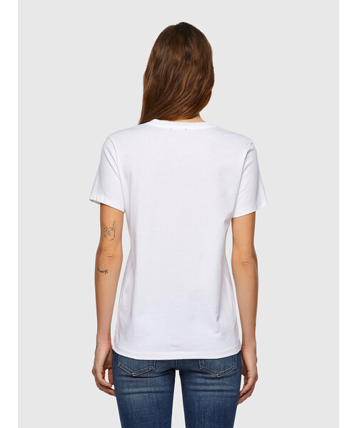 DIESEL(ディーゼル)の「レディース Tシャツ トップス カットソ- スリムフィット(Tシャツ/カットソー・レディース・ブラック/ホワイト・X-SMALL/LARGE/SMALL/MEDIUM)」の7枚目の写真