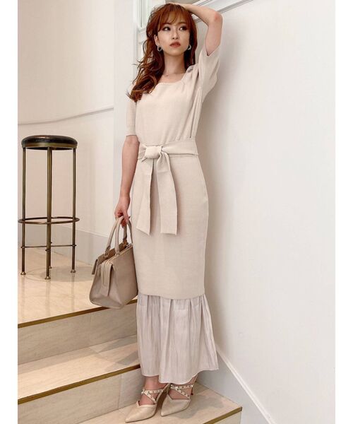 RESEXXY（リゼクシー）の「異素材ヘム2WAYワンピース（ワンピース・レディース・ブラック/アイボリー/ブルー・FREE）」の12枚目の写真