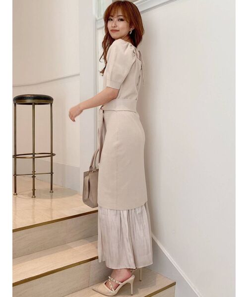 RESEXXY（リゼクシー）の「異素材ヘム2WAYワンピース（ワンピース・レディース・ブラック/アイボリー/ブルー・FREE）」の13枚目の写真