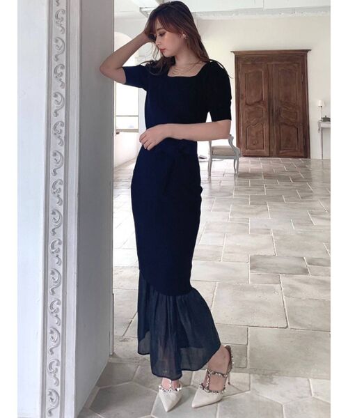 RESEXXY（リゼクシー）の「異素材ヘム2WAYワンピース（ワンピース・レディース・ブラック/アイボリー/ブルー・FREE）」の21枚目の写真