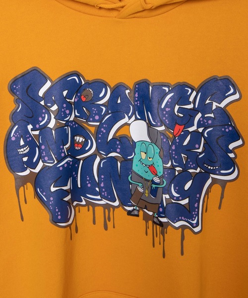 WEGO（ウィゴー）の「WEGO/ヘビーウエイト グラフィティロゴビッグシルエットプルパーカー（パーカー・メンズ・ブラック/ダークグリーン/オレンジ/オートミール/ホワイト/グリーン/スミクロ/その他1・MEDIUM/LARGE/X-LARGE）」の12枚目の写真