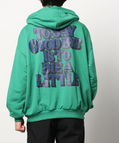 WEGO（ウィゴー）の「WEGO/ヘビーウエイト グラフィティロゴビッグシルエットプルパーカー（パーカー・メンズ・ブラック/ダークグリーン/オレンジ/オートミール/ホワイト/グリーン/スミクロ/その他1・MEDIUM/LARGE/X-LARGE）」の17枚目の写真