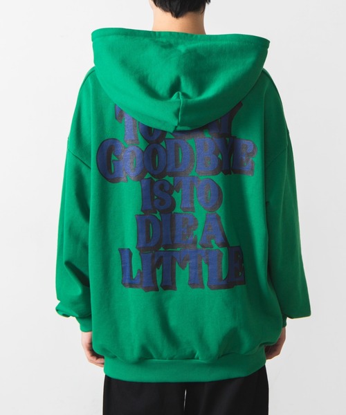 WEGO（ウィゴー）の「WEGO/ヘビーウエイト グラフィティロゴビッグシルエットプルパーカー（パーカー・メンズ・ブラック/ダークグリーン/オレンジ/オートミール/ホワイト/グリーン/スミクロ/その他1・MEDIUM/LARGE/X-LARGE）」の19枚目の写真