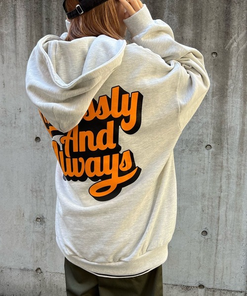 WEGO（ウィゴー）の「WEGO/ヘビーウエイト グラフィティロゴビッグシルエットプルパーカー（パーカー・メンズ・ブラック/ダークグリーン/オレンジ/オートミール/ホワイト/グリーン/スミクロ/その他1・MEDIUM/LARGE/X-LARGE）」の20枚目の写真