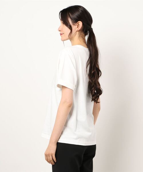 Lee（リー）の「【Lee】ミニロゴTシャツ（Tシャツ/カットソー・レディース・ベージュ/ホワイト/ピンク・M/L）」の4枚目の写真